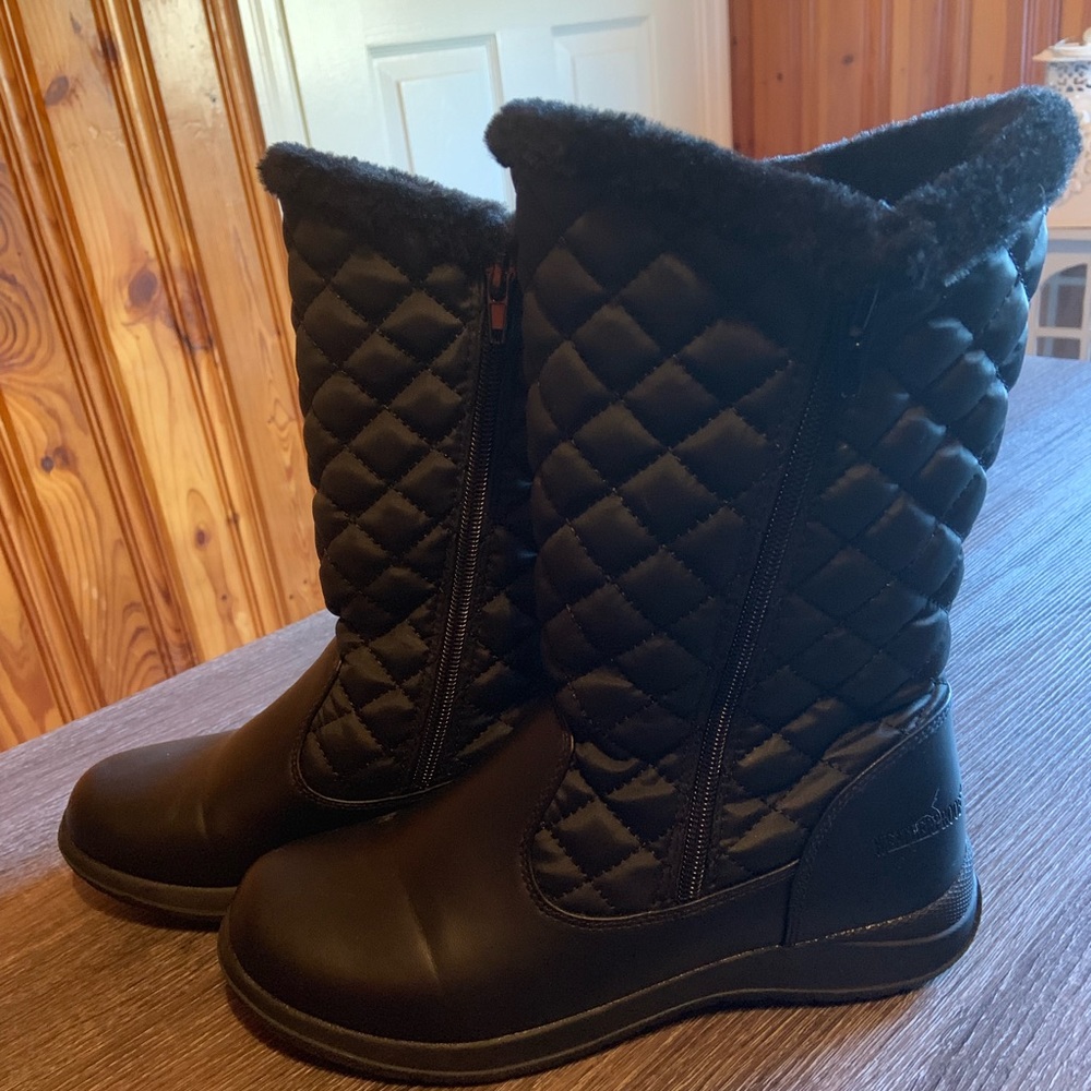 Black Faux Fur Lined Snowboots